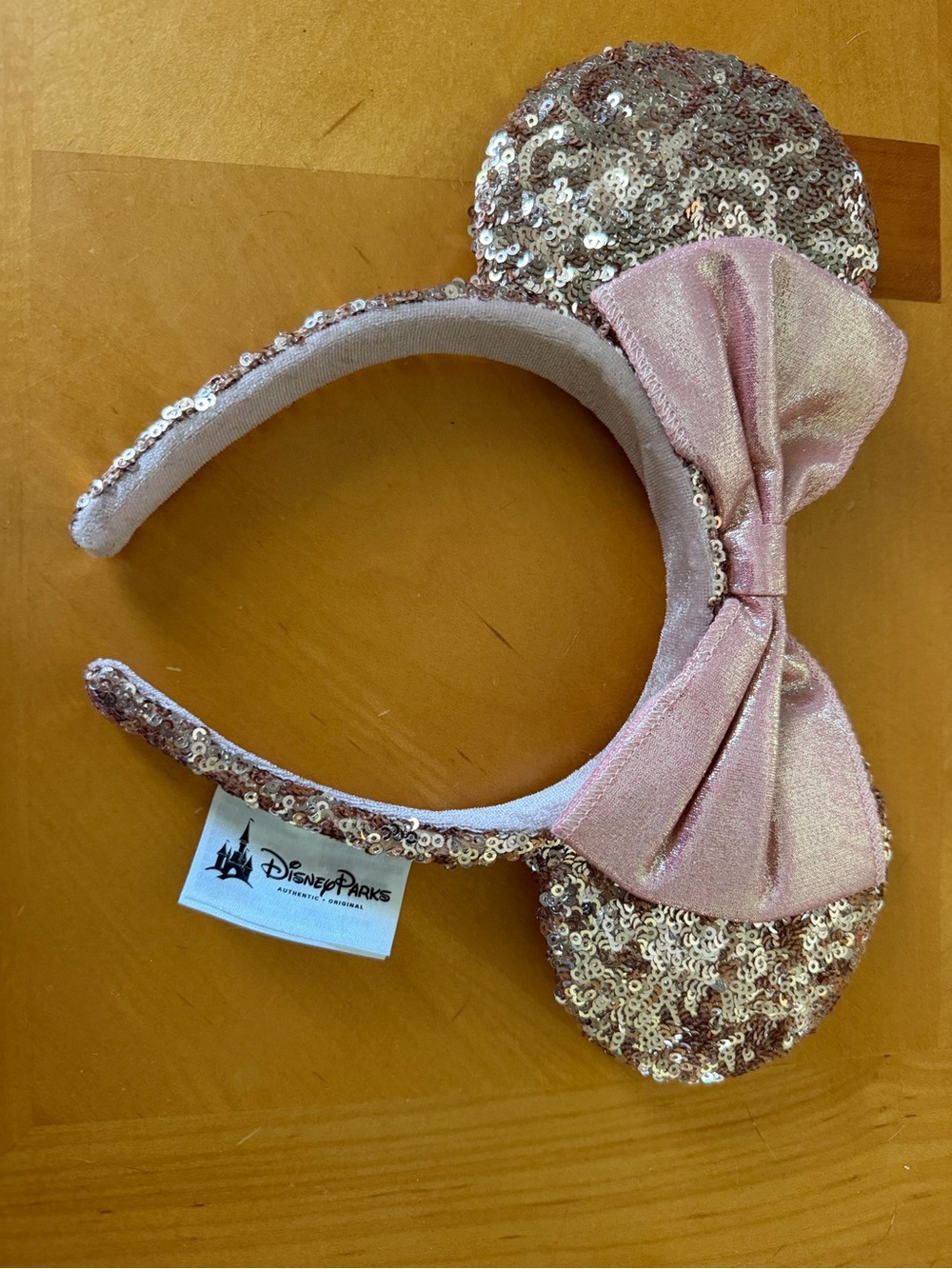 Disney Parks Pink Sequin Minnie Ears Headband